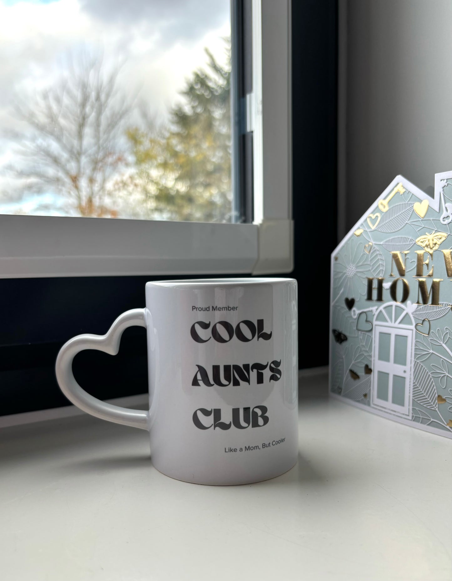 Cool Aunt Club heart shaped handle Mug