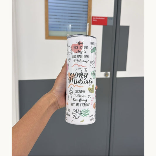 Midwife personalised 20oz Stainless Steel Tumbler