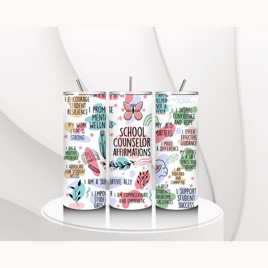 School counselor affirmation tumbler