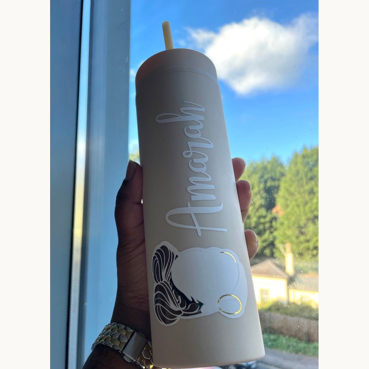 Personalised Acrylic Matte tumbler 16oz with Motif