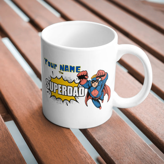 Custom Superdad Mug – Blonde Hero Design