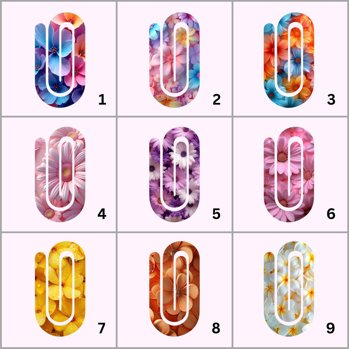 Acrylic Paper Clips/Bookmarks