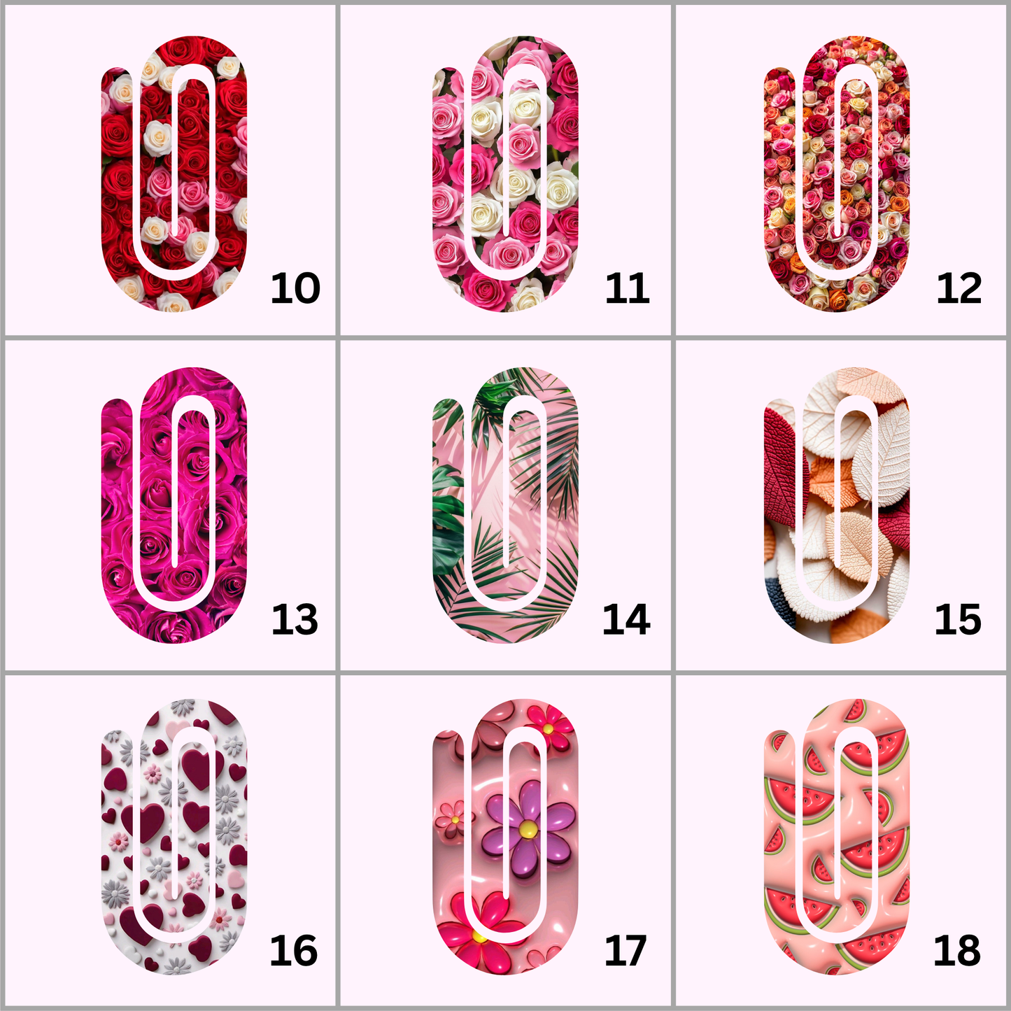 Acrylic Paper Clips/Bookmarks